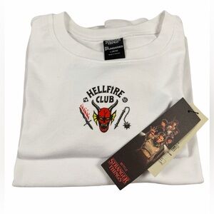Netflix-Stranger Things  Hellfire Club Graphic Baby Tee Sz:Medium and Large 
NWT